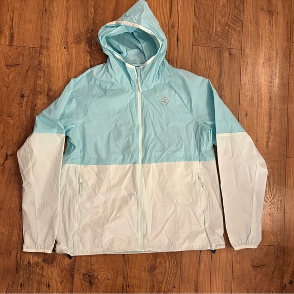 reel life Jackets & Blazers - Reel Life Women's Light Blue On Blue Windbreaker Full Zip Jacket